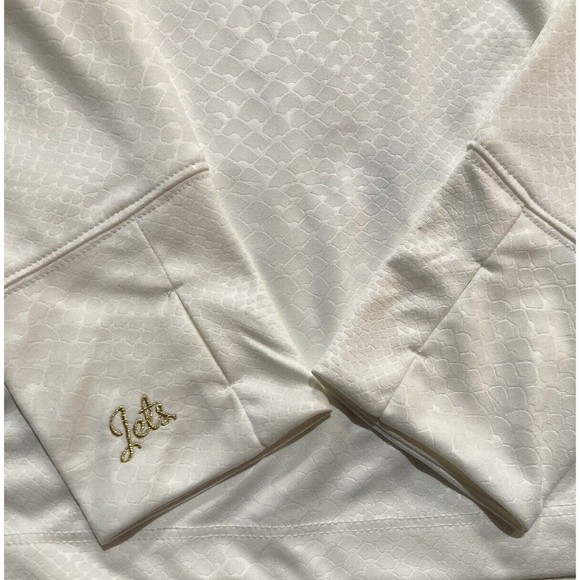 New Women's New York Jets Team Apparel Half-Zip‎ Pullover Ivory Sz L - Picture 8 of 12